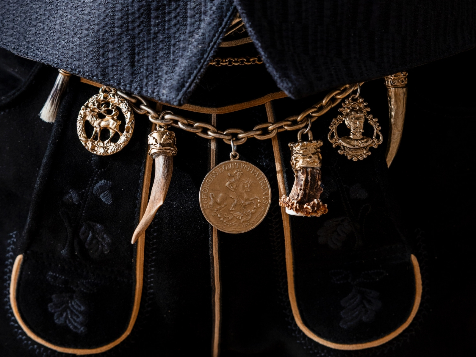 Knöpfe und Metall Detail